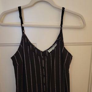 Striped spaghetti string jumpsuit